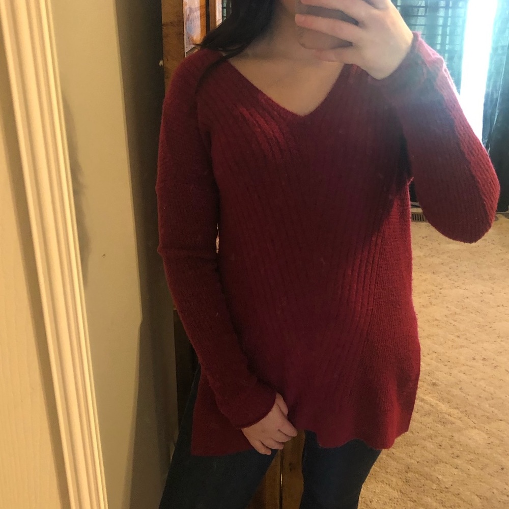 Plain red sweater
